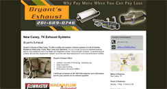 Desktop Screenshot of bryants-exhaust.com