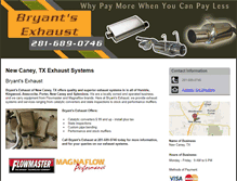 Tablet Screenshot of bryants-exhaust.com